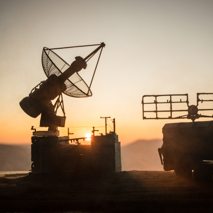 Military radar and electronic warfare systems illustrating a GPS-denied operating environment